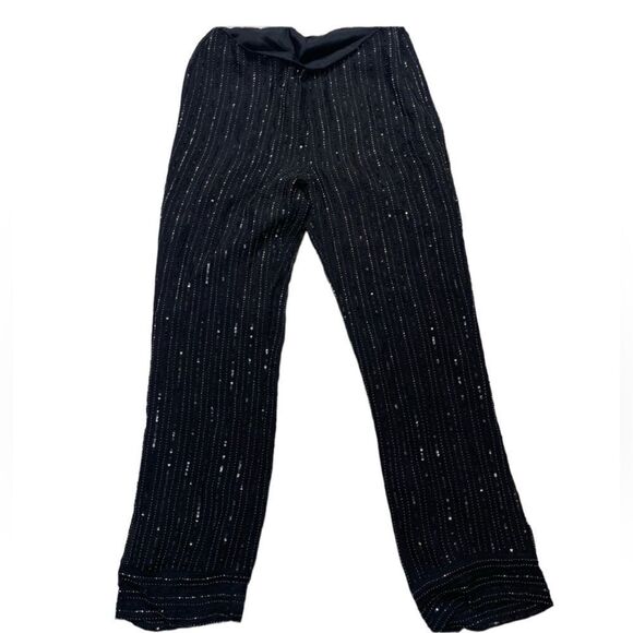 Carlisle Sequin Beaded Wide Leg Dress Pants - Picture 4 of 6